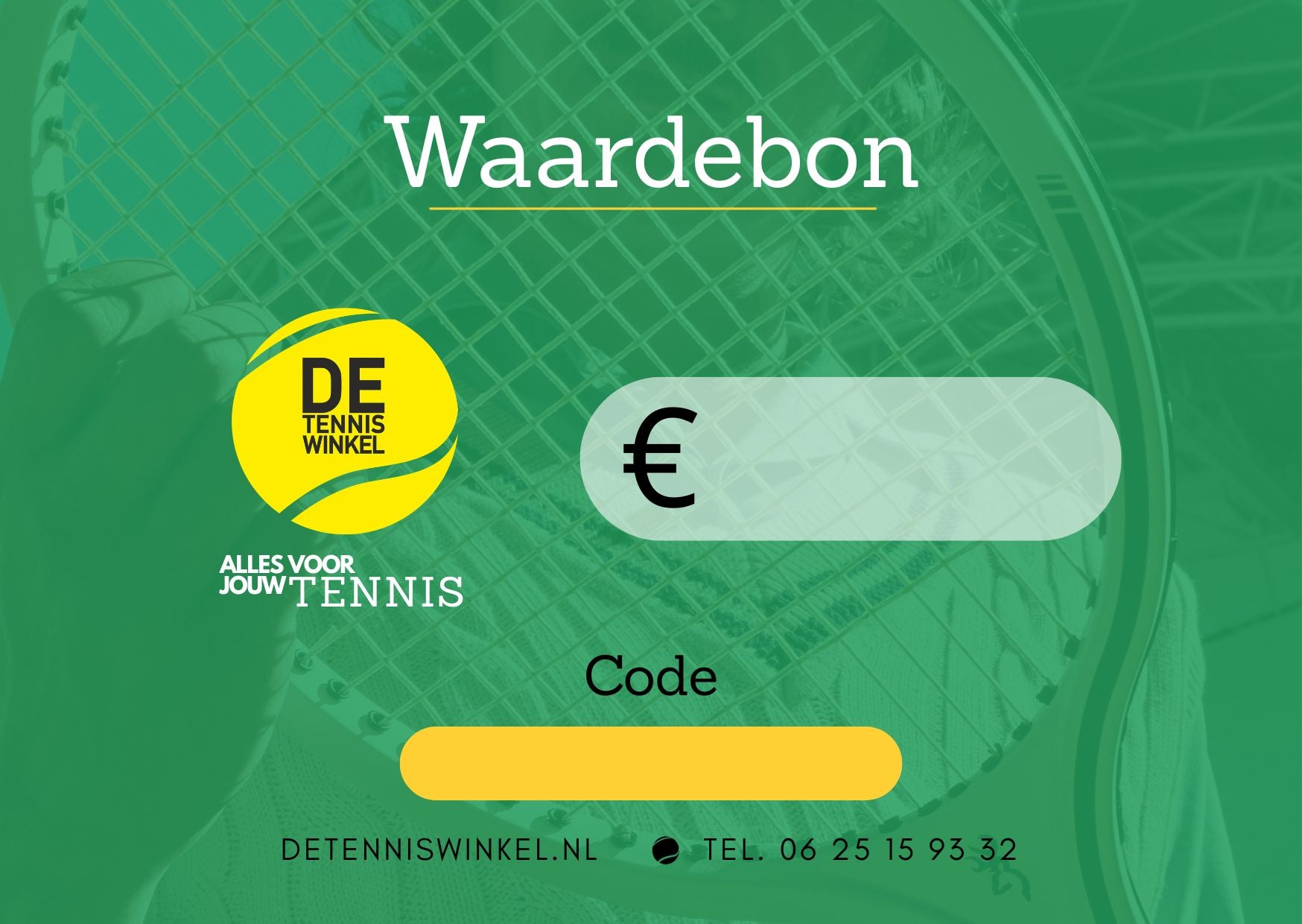De Tenniswinkel Waardebon
